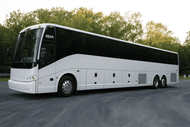 exterior of Bus Rental Company Albany coach bus