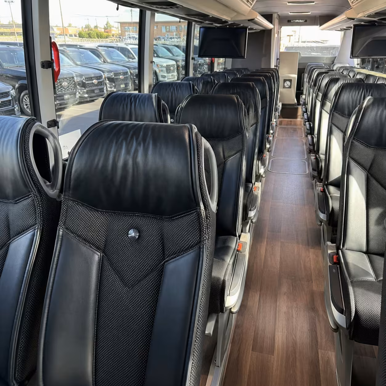 albany charter bus interior